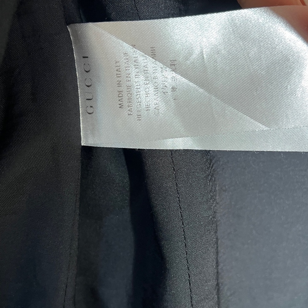 Gucci Sz 42 Two Piece Flat Frint Pants One Button Blazer Wool Suit Made in Italy - Picture 8 of 12